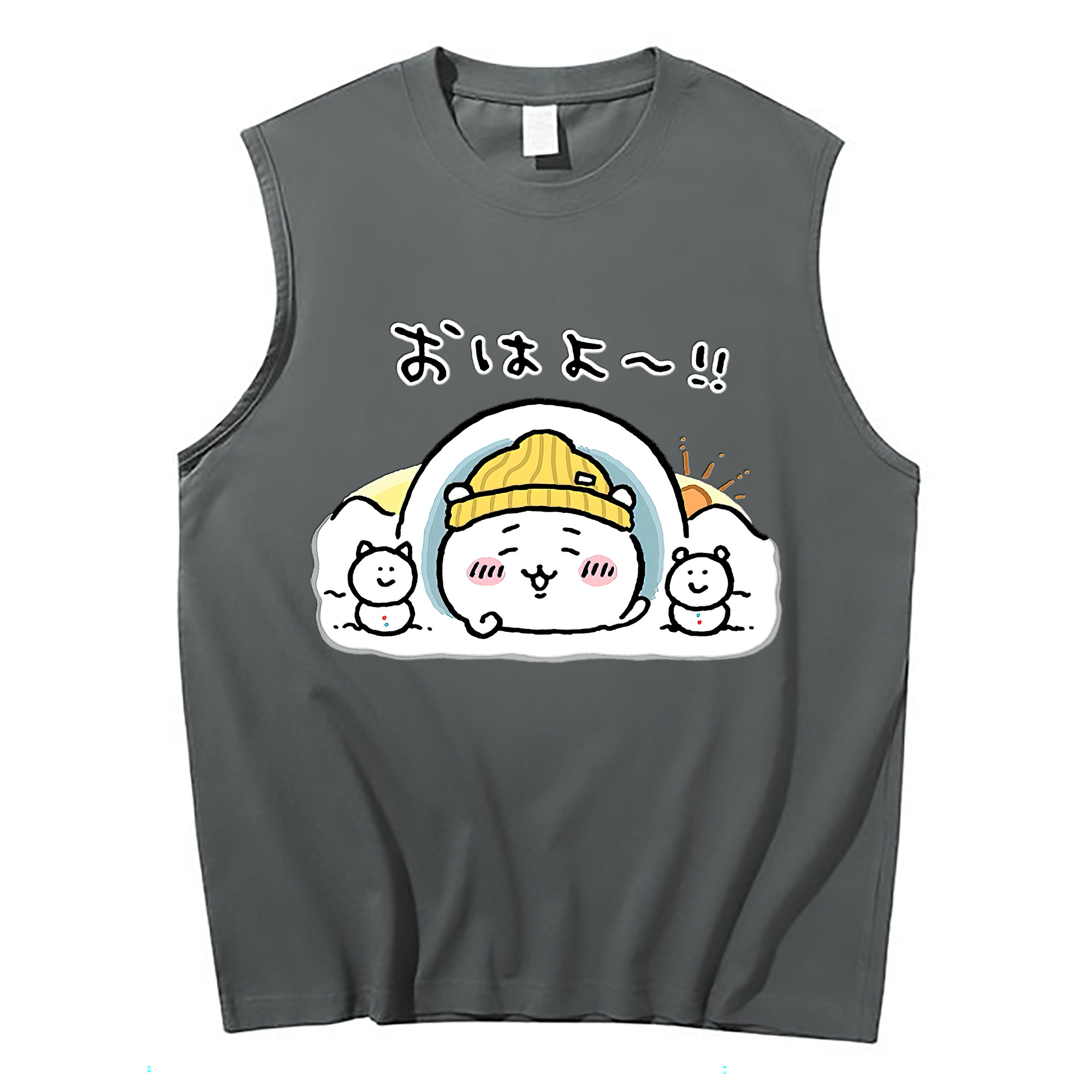 （画像用） ちいかわ ちいかわ Chii-kawa chiikawa コットン100％タンクトップ（フロントプリント）
